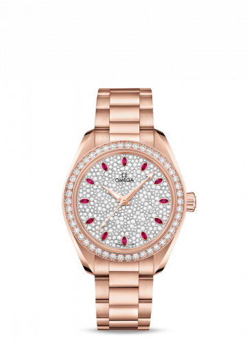 Seamaster Aqua Terra 150M Master Chronometer 34 Sedna Gold / Diamond / Snow Ruby / Bracelet