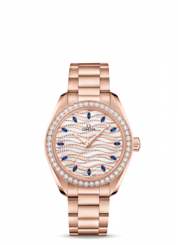Seamaster Aqua Terra 150M Master Chronometer 34 Sedna Gold / Diamond / Wave Sapphire / Bracelet