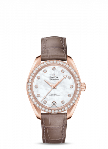 Seamaster Aqua Terra 150M Master Chronometer 34 Sedna Gold / Diamond / MOP / Alligator