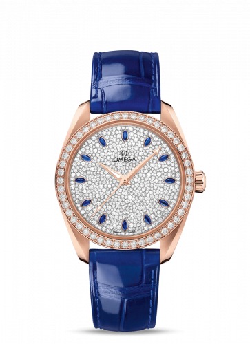 Seamaster Aqua Terra 150M Master Chronometer 38 Sedna Gold / Diamond / Snow Sapphire / Alligator