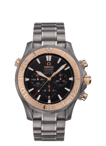 Seamaster Diver 300M Automatic 41.5 Chronograph Titanium / Red Gold / Black / Bracelet / America’s Cup