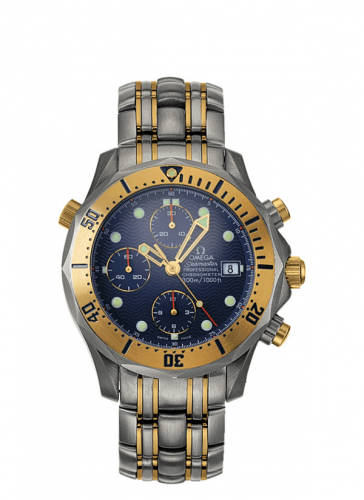 Seamaster Diver 300M Automatic 41.5 Chronograph Titanium / Yellow Gold / Blue / Bracelet