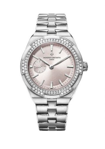 Overseas Small Stainless Steel / Diamond /  Rosy Beige