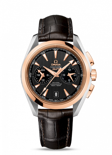 Seamaster Aqua Terra 150M Co-Axial 43 GMT Chronograph Stainless Steel / Red Gold / Grey