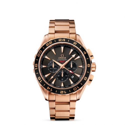Seamaster Aqua Terra 150M Co-Axial 44 GMT Chronograph Red Gold / Grey / Bracelet