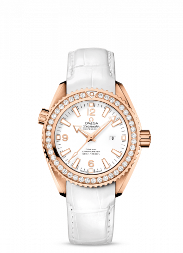 Seamaster Planet Ocean 600M Co-Axial 37.5 Red Gold / Diamond / White / Alligator
