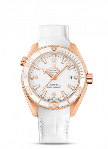 Seamaster Planet Ocean 600M Co-Axial 42 Red Gold / White / Alligator
