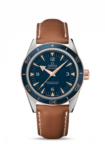 Seamaster 300 Master Co-Axial Titanium / Sedna Gold / Blue / Strap