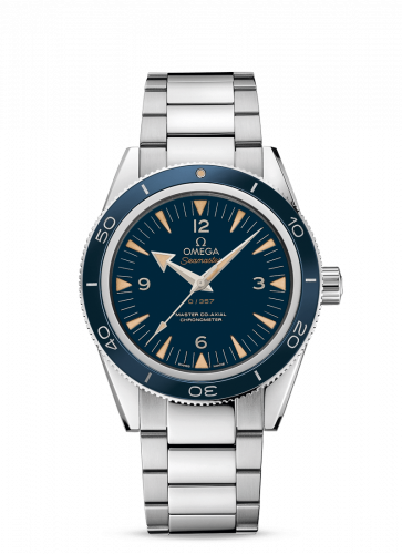 Seamaster 300 Master Co-Axial Platinum / Blue / Bracelet