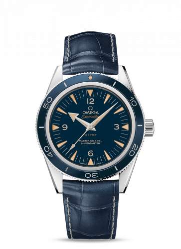 Seamaster 300 Master Co-Axial Platinum / Blue / Strap