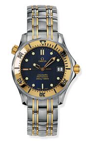 Seamaster Diver 300M Quartz 36.25 Stainless Steel / Yellow Gold / Blue / Bracelet