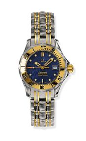 Seamaster Diver 300M Quartz 28 Stainless Steel / Yellow Gold / Blue / Bracelet