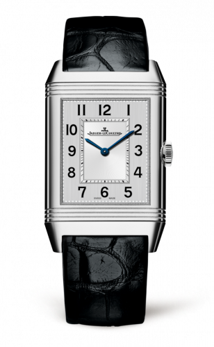 Reverso Classic Medium Thin Stainless Steel / Silver / Alligator