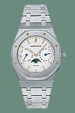 RoyalOak 25594 Moon Phase Stainless Steel / White