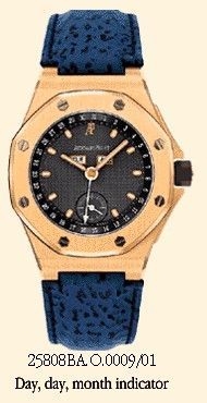 Royal Oak OffShore 25808 Full Calendar Yellow Gold / Blue