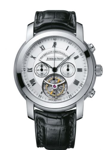 Jules Audemars Tourbillon Chronograph White Gold / Silver d'Occasion