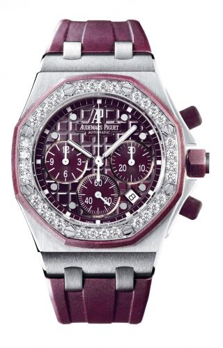 Royal Oak OffShore 26048 Lady Chronograph Stainless Steel / Plum