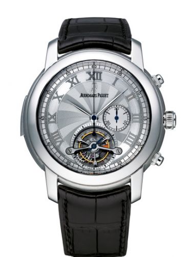Jules Audemars Minute Repeater Tourbillon Chronograph Platinum / Silver d'Occasion