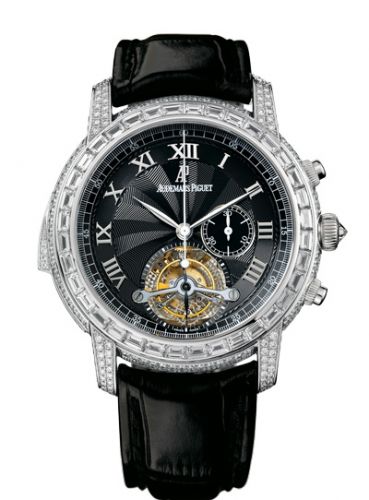 Jules Audemars Minute Repeater Tourbillon Chronograph White Gold / Diamond / Black d'Occasion