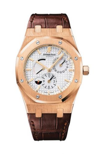 Royal Oak 26120 Dual Time Pink Gold / Silver