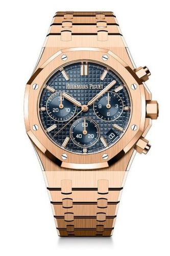 Royal Oak Chronograph 41 Pink Gold / Blue