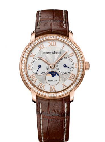 Jules Audemars Day & Date Pink Gold / Diamond / Silver d'Occasion