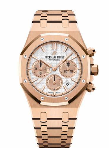 Royal Oak Chronograph 38 Pink Gold / Silver