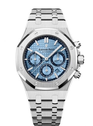 Royal Oak Chronograph 38 White Gold / Light Blue