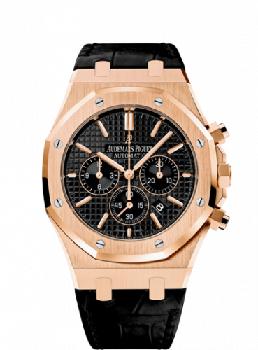 Royal Oak Chronograph 41 Pink Gold / Black / Strap