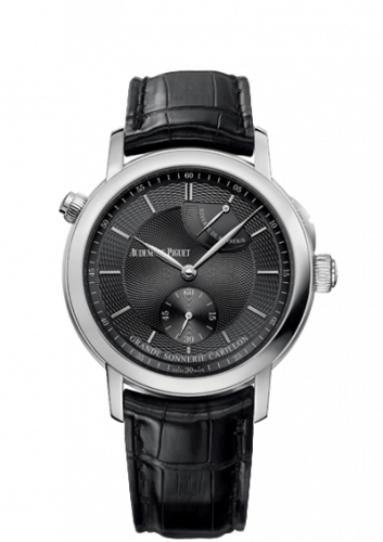 Jules Audemars 26344 Grande Sonnerie Carillon Platinum / The Hour Glass Black d'Occasion
