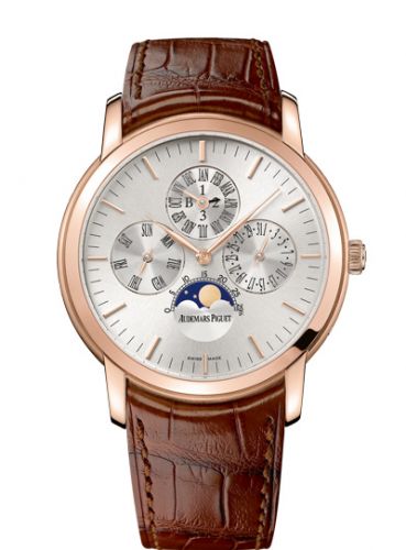 Jules Audemars 26390 Perpetual Calendar Pink Gold / Silver d'Occasion