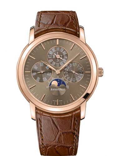 Jules Audemars 26390 Perpetual Calendar Pink Gold / Brown d'Occasion