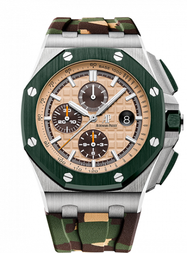 Royal Oak Offshore 44 Stainless Steel / Ceramic / Beige / Rubber