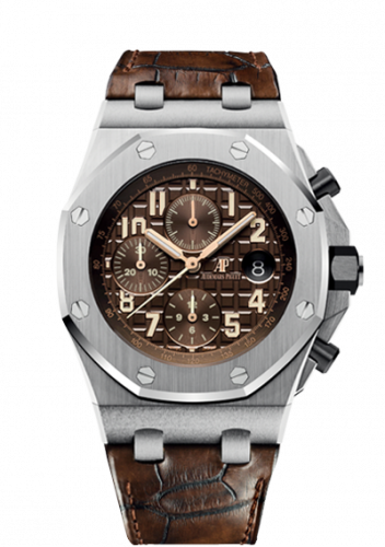Royal Oak Offshore 26470 Stainless Steel / Brown / Alligator
