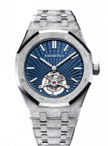 Royal Oak Ultra Thin Tourbillon Frosted White Gold / Blue