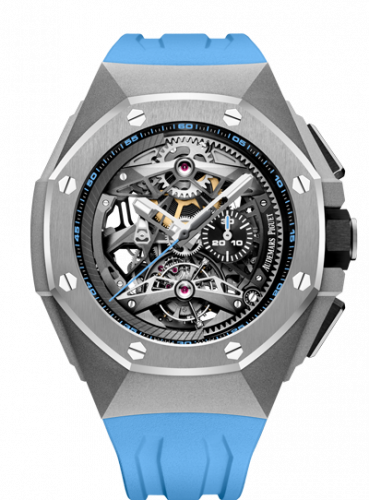 Royal Oak Concept Tourbillon Chronograph Openworked Selfwinding Titanium / Blue d'Occasion