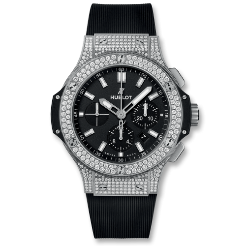 Big Bang 45 Stainless Steel / Pavé / Black