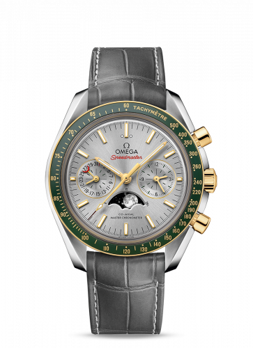 Speedmaster Moonphase Chronograph Master Chronometer Stainless Steel / Yellow Gold  / Silver