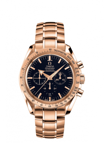 Speedmaster Broad Arrow Red Gold / Black / Bracelet