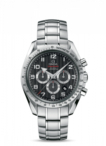 Speedmaster Broad Arrow 44.25 Stainless Steel / Black Stripes / Bracelet