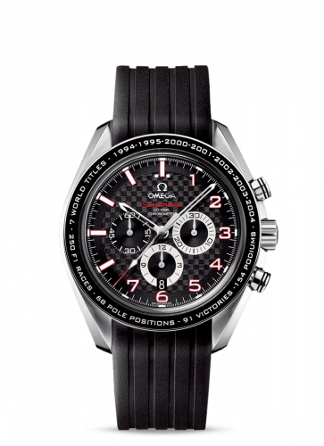Speedmaster Co-Axial 44.25 Stainless Steel / Carbon / Rubber / Schumacher the Legend