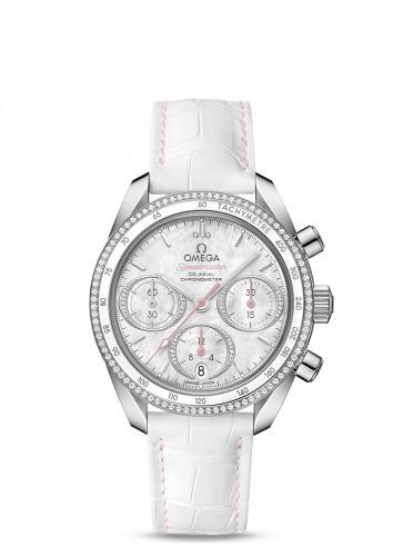 Speedmaster Co-Axial 38 Stainless Steel / Diamond / MOP / Strap