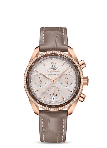 Speedmaster Co-Axial 38 Sedna Gold / Diamond / Silver / Strap