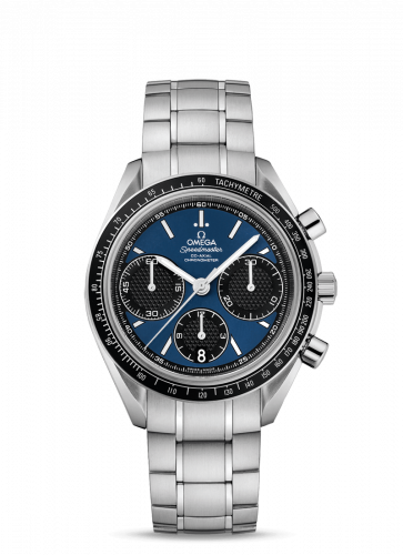 Speedmaster Racing Co-Axial Chronograph Stianless Steel / Blue / Bracelet