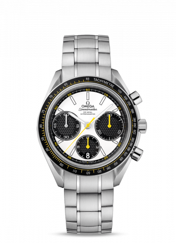 Speedmaster Racing Co-Axial Chronograph Stainless Steel / Silver-Yellow / Bracelet