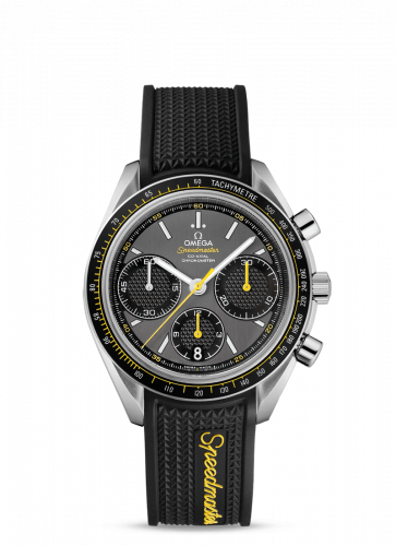 Speedmaster Racing Co-Axial Chronograph Stainless Steel / Grey-Yellow / Rubber