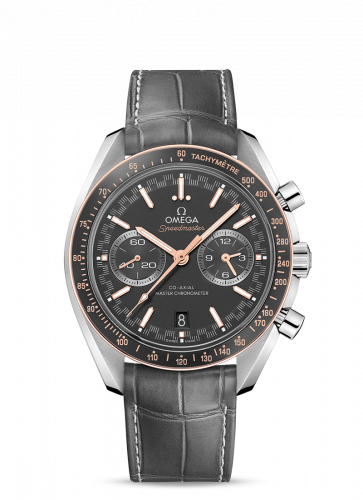 Speedmaster Racing Master Co-Axial Stainless Steel / Sedna / Grey / Alligator