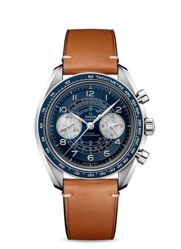 Speedmaster Chronoscope Master Chronometer Stainless Steel / Blue / Calf