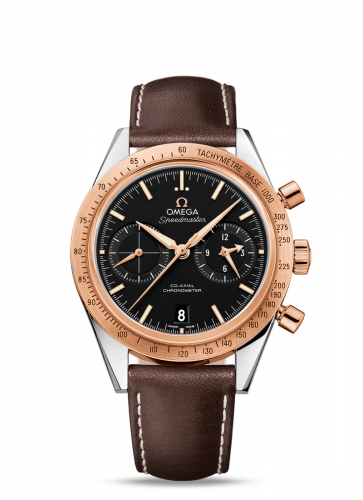 Speedmaster 57 Co-Axial Stainless Steel / Red Gold / Black