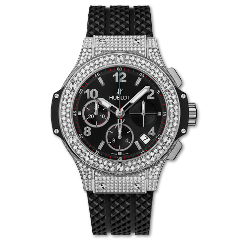 Big Bang 41 Stainless Steel / Pavé / Black